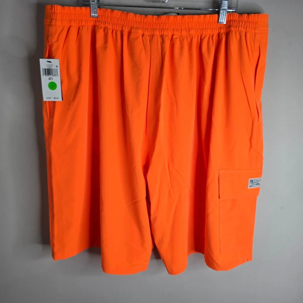 Polo‎ Ralph Lauren Mens Neon Orange Swim Trunks Cargo Shorts 2XLT 711858958005